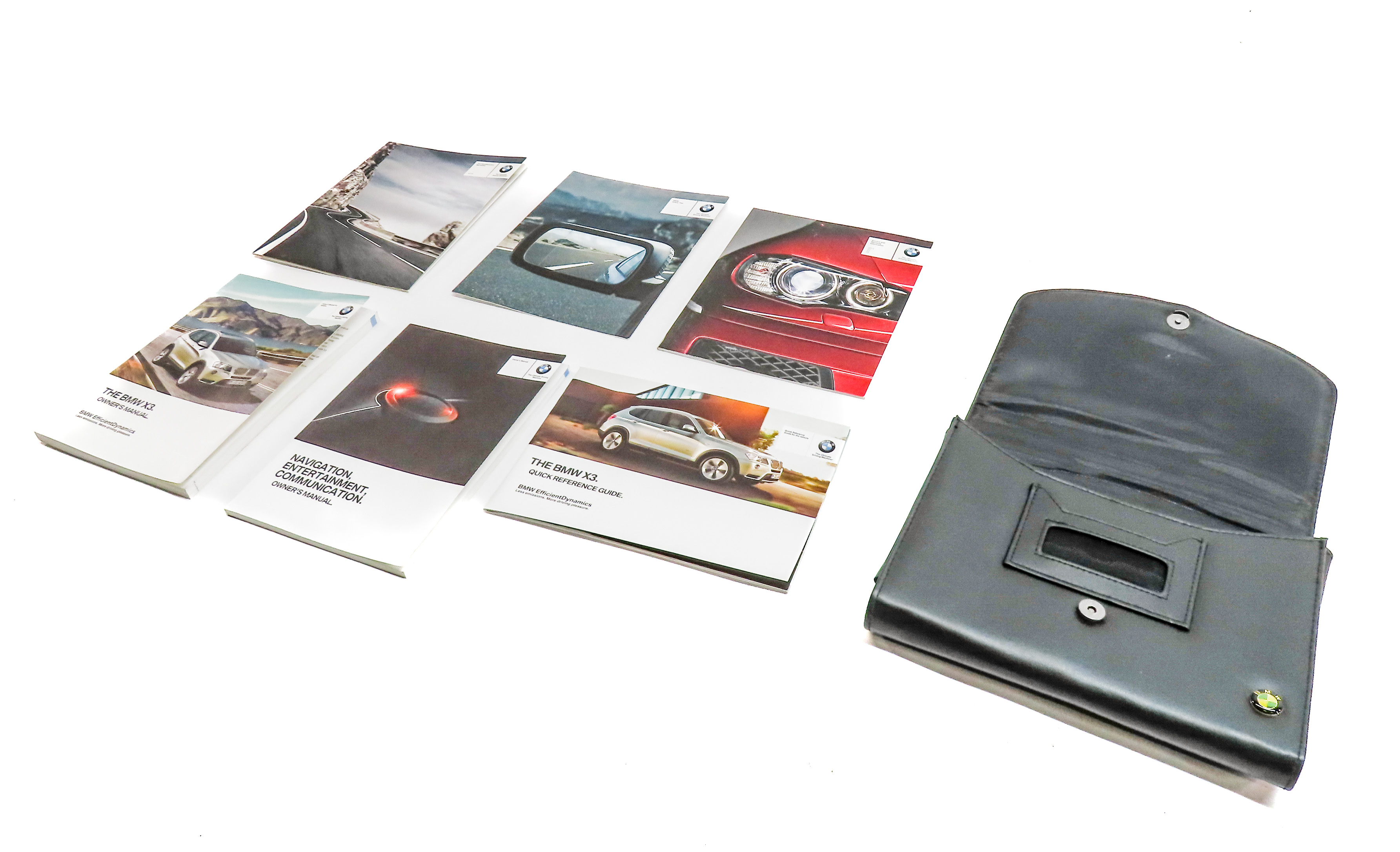 2014 BMW X3 (F25) 2.0L (N20) ENGINE OWNER'S MANUAL BOOKLET SET/7 w/ CASE — exact item pictured